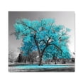 thumbnail image 1 of Cuadro Árbol Turquesa Aqua Decorativo Moderno Cuadro Paisaje Arboleda, 1 of 2
