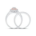 thumbnail image 3 of FB Jewels 10kt Two-tone Gold Womens Round Diamond Bridal Wedding Engagement Ring Band Set 1/2 Cttw, 3 of 4