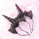 thumbnail image 3 of 2 uds diadema de unicornio con orejas de gato, diadema de encaje para mujeres y niñas, diadema roja para el pelo, accesorios para el cabello para fiesta de Halloween, Cosplay, Navidad, 3 of 5