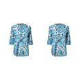 thumbnail image 4 of Blusa de manga corta Sonducket para mujer Jersey holgado para niña camisa de oficina trabajo elegante verano Type10 NO10, 4 of 6