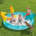 thumbnail image 2 of Gymax Inflatable Play Center w/Slide Seahorse-shaped Sprinkle for Backyard Garden, 2 of 10