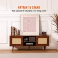 thumbnail image 2 of Soporte de TV VEVOR Rattan para TV de 55 pulgadas Mid Century Walnut, 2 of 9
