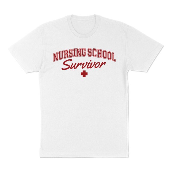 Nursing School Survivor Shirt Unisex Large White