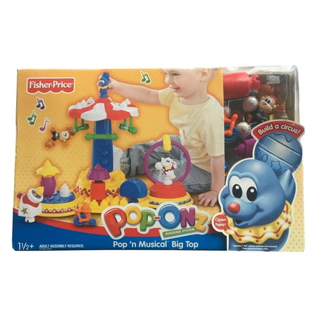 Fisher-Price Pop-Onz Pop 'n Musical Big Top Building System Circus Toy