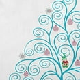 thumbnail image 2 of 18" x 18" Simply Daisy Decorated Filigree Tree Polyester Accent Pillow, Turquoise Qty 1, 2 of 3