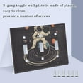 thumbnail image 3 of Yayeee Toggle Light Switch Wall Plate 2-Gang 4.56"x4.48" Decorative Outlet Cover, Black Astronaut Space, 3 of 7