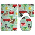 thumbnail image 1 of Juego de alfombras de baño ABPHQTO Perro Dachshund Hippie 3 piezas, 1 of 2