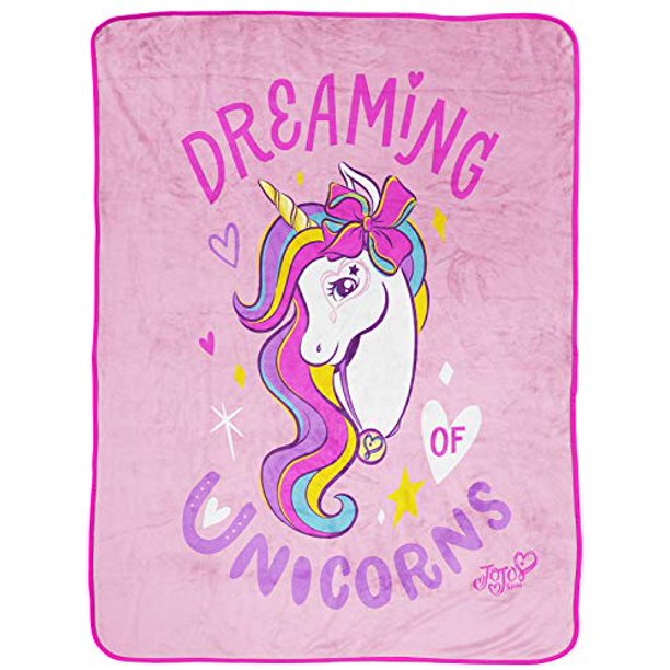 Jay Franco Nickelodeon Jojo Siwa Dreaming Unicorn Throw Blanket Measures 46 X 60 Inches Kids Bedding Fade Resistant Super Soft Fleece Official Nickelodeon Product Walmart Com Walmart Com