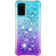 thumbnail image 2 of Case for Galaxy A26 5G,Flowing Bling Liquid Gradient Sparkle Moving Glitter Quicksand Waterfall Anti-Fall Girls Women Protect Phone Case for Samsung Galaxy A26 5G (Blue/Purple), 2 of 7