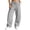 Gray, variant on Wide Leg Sweatpants for Women Elastic Waist Casual Comfortable Solid Pocket Full Length Pants Drawstring Workout Pants with Pockets Fall Fashion