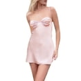 thumbnail image 1 of Fortune Women Mini Stain Dresses Spaghetti Strap Low Cut Backless Bodycon Dress, 1 of 5