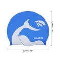 thumbnail image 4 of Unique Bargains 1 Pc Waterproof Whale Tail Pattern Swim Cap White Dark Blue, 4 of 6