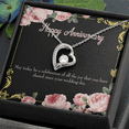 thumbnail image 2 of To My Wife Happy Wedding Anniversary Forever Necklace w Message Card, 2 of 20
