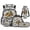 Cartoon Construction Trucks, variant on Bulopur Watermelon Capybara Kids School Backpack Set 4 Pcs Breathable Kids School Bag with Lunch Bag, Pencil Case and Water Bottle Cover for Kids