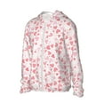 thumbnail image 2 of Daiia Cute Hand Drawn Hearts UPF 50+ Sun Protection Hoodie Jacket Lightweight Long Sleeve Sun Shirt for Women Men with Pocket Hiking Outdoor-3X-Large, 2 of 9