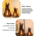 thumbnail image 4 of Naiovety Lámpara de fogata con luces LED de piedra de árbol, lámpara retro con modos 3D, lámpara de llama de carga, luz suave para en Decoración del hogar, 4 of 6