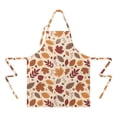 thumbnail image 2 of Autumn Fall Leaves Pattern Apron-Garden Aprons for Women with Pockets-Cotton Linen Waterproof Kitchen Cooking Gardening Aprons Adjustable for Kitchen,Cooking,BBQ and Salon 33"x27", 2 of 7