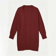 thumbnail image 7 of PNTUTB Fall Winter Women's Longline Knit Cardigan Solid Color Long Sleeve Coat Casual Loose Comfort Stretch Trendy Versatile Coat, 7 of 7