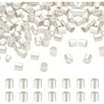 thumbnail image 1 of 120 cuentas espaciadoras de tubo de plata de ley 925 con gamuza y paño de pulido cuadrado para bisutería. Agujero: 1 mm., 1 of 6