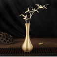 thumbnail image 4 of Brass Mini Flower Vase Antique Style Vintage Style Vase Flower Room Decor, 4 of 6
