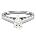 thumbnail image 5 of Diamond Engagement Ring For Women Pear GIA Certified Solitaire 3-Prong 0.50 Carat 14K White Gold (K,I1), 5 of 7