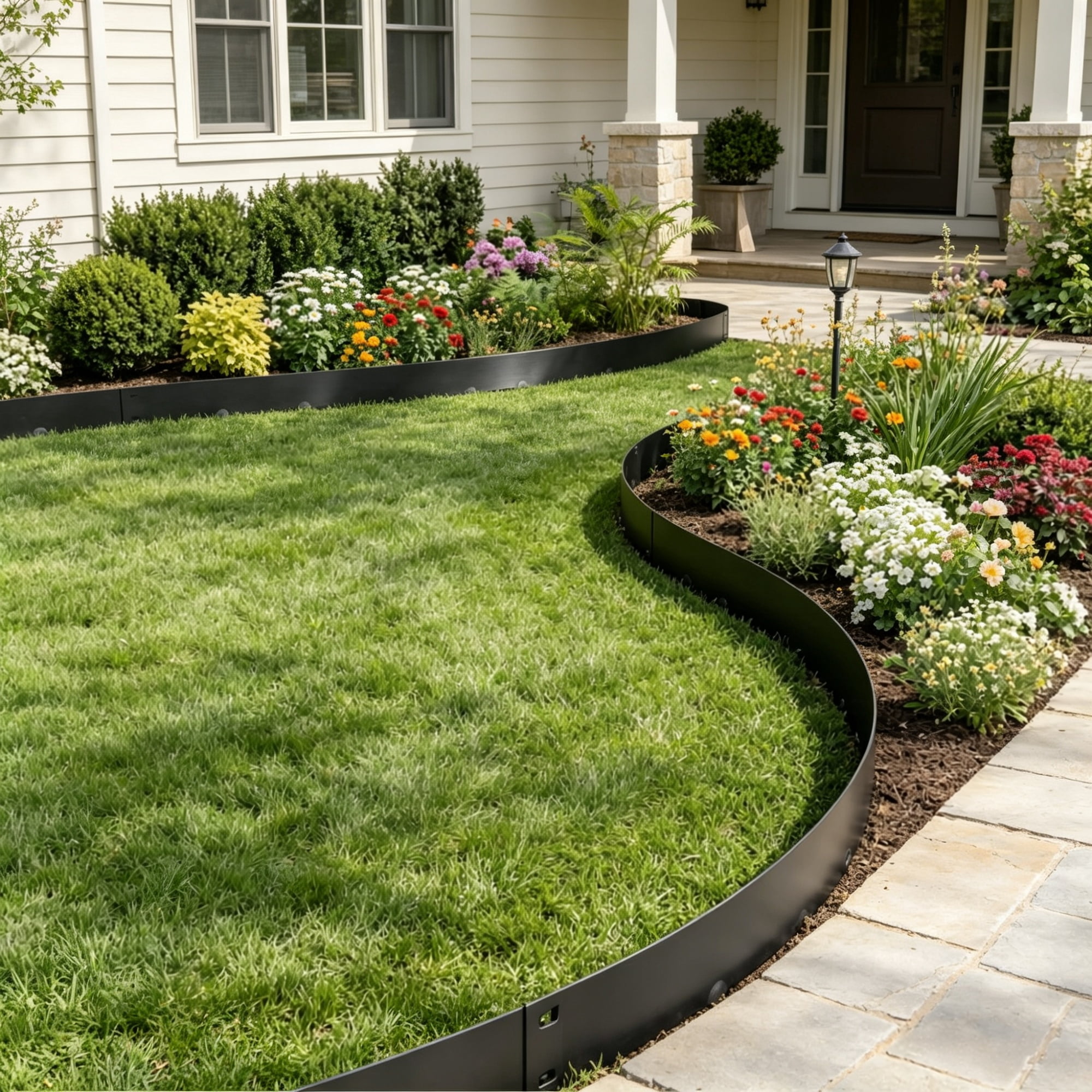 5 Pack Black Steel Landscape Edging (39" x 4") with Rust-Resistant Finish