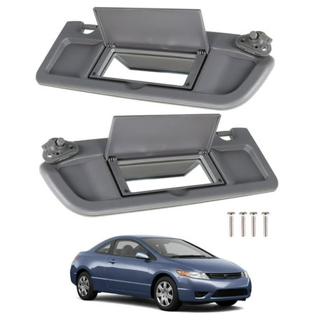 labwork Dark Gray Sun Visor for 2006-2008 Honda Civic