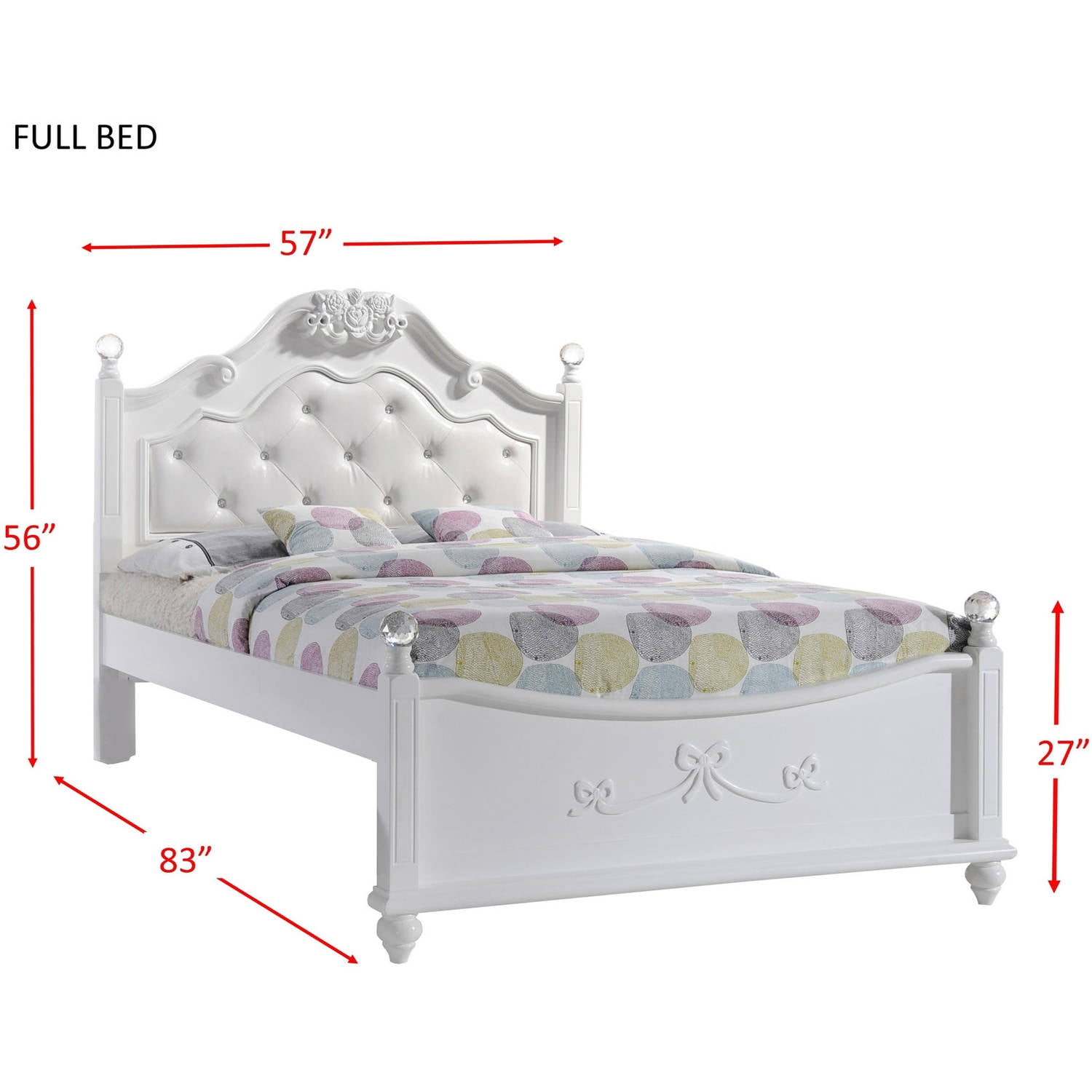 Picket House Furnishings Annie Full Platform Bed w/ Storage Trundle