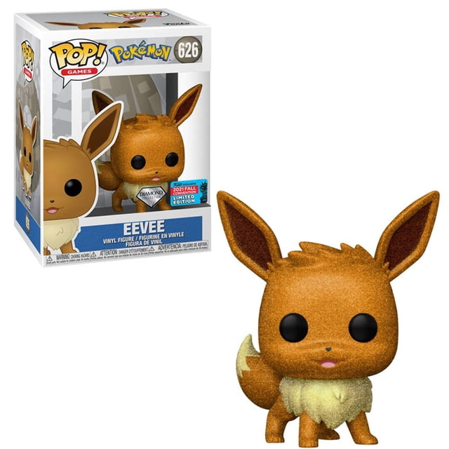 Funko POP! Animation: Pokemon - Eevee (Diamond Glitter Collection) Fall Convention 2021 Exclusive - Shared Sticker Funko -