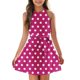 thumbnail image 3 of Girls' Summer Dress Kids 2025 Sleeveless Polka Dot Dress with Belt Cute Summer Casual Sundress for Kids Lightweight and Comfortable ,Sie:150, 3 of 6