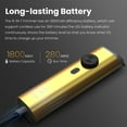 thumbnail image 3 of Sejoy Men's Beard Trimmer,Hair Clippers, Waterproof Electric Nose Haircut Mustache Body Trimmer Cordless Foil Shaver Grooming Kit,LED Display Home Travel,Gold, 3 of 10