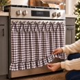 thumbnail image 6 of Oven Skirt Curtain with Tie Top, Farmhouse Decorative Stove Door Panel Curtain, Rustic Kitchen Decor for Country Home Kitchen Decoration, 6 of 6