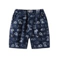 thumbnail image 3 of CYRBOKO Denim Shorts for Toddler Boys, Summer Casual Elastic Waist Jean Shorts with Pockets Navy Size 5 T, 3 of 4