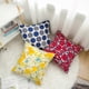 thumbnail image 4 of Juego de 2 fundas de cojín decorativas de lino y algodón con estampado geométrico cuadrado para sofá, cama, dormitorio y coche (azul, 45,7 x 45,7 cm), 4 of 5