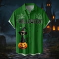 thumbnail image 2 of LIIPEE Halloween Graphic Shirt For Men Short Sleeve Turn Down Collar Button Up Shirts Male Comfortable Breathable Party Tops,S, 2 of 5