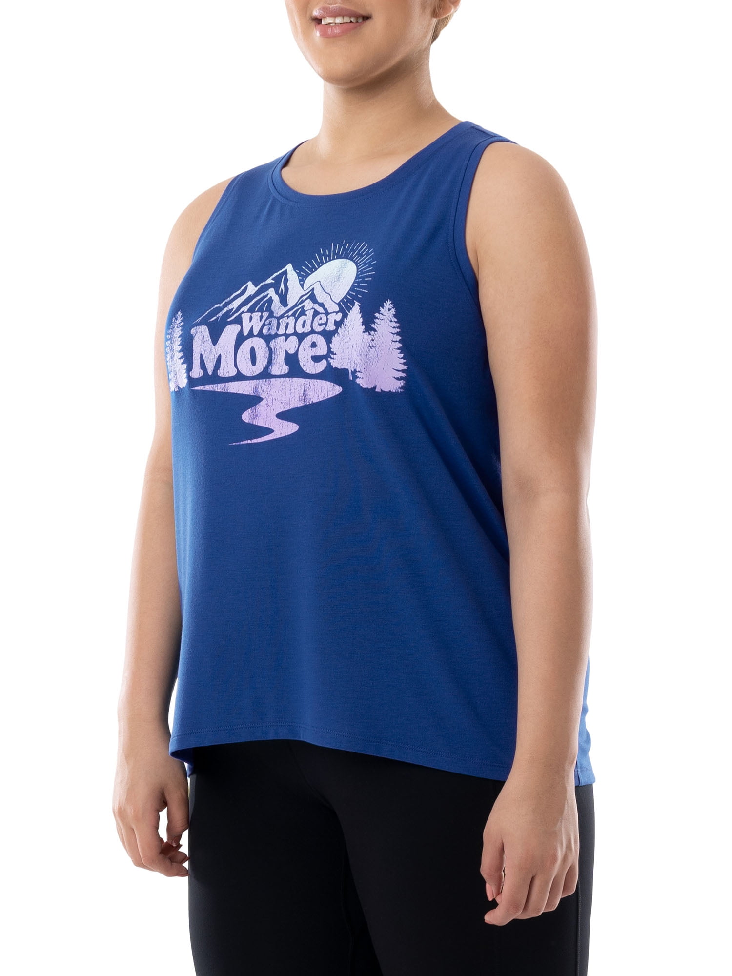 Athletic Works Women's Plus Graphic Tank Bundle, 2-pack
