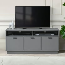 47.24 in. Grey Wood TV Stand with 3 Storage Cabinets Fits TV's up to 55 in.