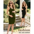 thumbnail image 5 of Women's Maternity Dress Clothes Sleeveless Pregnancy Bodycon Dress 2-Pack, 5 of 5