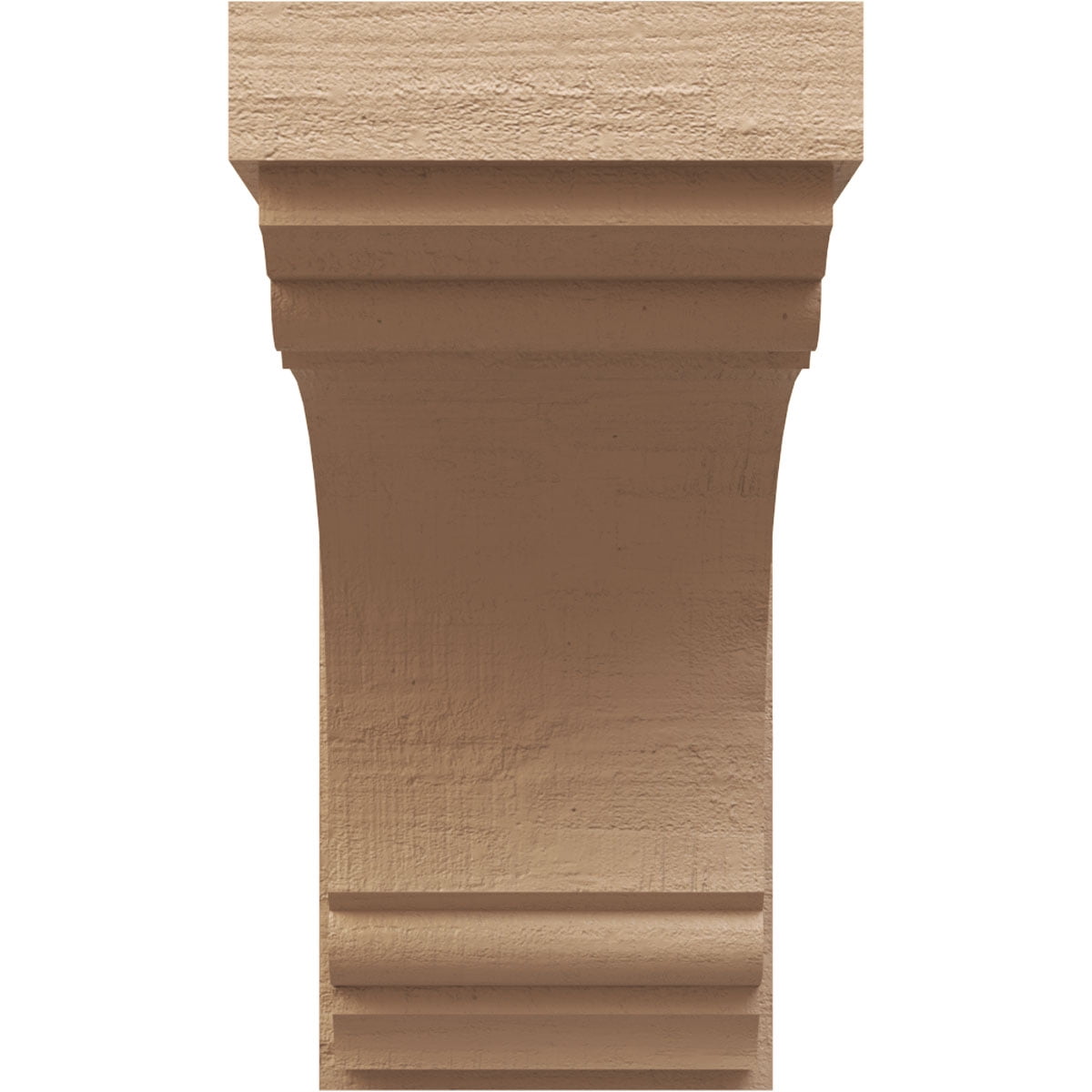 12"W x 24"D x 24"H Classic Warren Rough Cedar Woodgrain TimberThane Corbel, Primed Tan