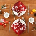 thumbnail image 4 of GZHJMY Cloth Napkin Dahlia Kitchen Dining Table Decor for Family Gathering Dinner Napkin Festive Holiday Seasonal Gift Winter Spring Summer Autumn 4 Pack 20" × 20", 4 of 6