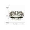 thumbnail image 6 of Solid Titanium 8mm Men's Laser Design Wedding Band Ring Size 10, 6 of 7