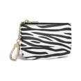 thumbnail image 3 of Daisy Rose Luxury Key Chain Pouch for Women | PU Vegan Leather Coin Purse with Clasp - Zebra, 3 of 6