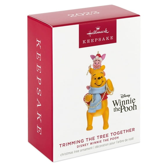 Hallmark 2023 Keepsake Winnie the Pooh Trimming the Tree Together Ornament New