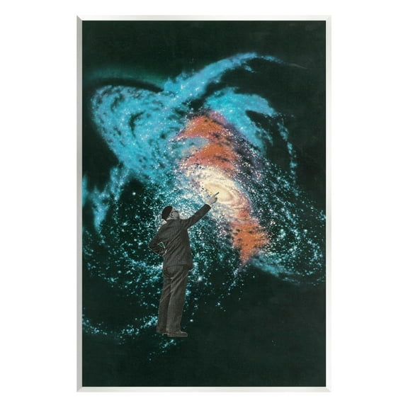 Stupell Industries Vivid Nebula Collage Surreal Person Graphic Art Unframed Art Print Wall Art, Design by Matheus Lopes Castro