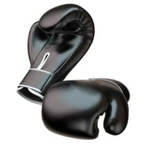 LEORX 1Pair Adjustable Black Boxing Gloves for Adult Fight Training