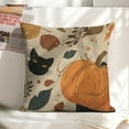 thumbnail image 6 of Halloween pumpkin Linen toss pillowcase decoration pillowcase gifting preferred 18x18 inch cushion cover 4 sets sofa pillowcase sofa bedroom living room car, 6 of 8