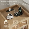 thumbnail image 2 of Duerer End Tables Set of 2 with Charging Station, Rattan Nightstand Bedside Table with Drawer for Bedroom, Side Tables for Living Room, Natural Oak, 2 of 9