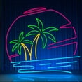 thumbnail image 3 of Handmadetneonsign Palm Trees On Beach Neon Sign, Beach Lover Wall Art Decor, Home Bedroom Hotel Wall Decor, 3 of 5