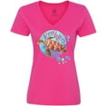 thumbnail image 3 of Inktastic Key West, Florida Swimming Sea Turtle with Bubbles Women's V-Neck T-Shirt, 3 of 5