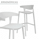 thumbnail image 4 of Set 4 Bancos Bar Cocina Desayunador Barra Respaldo Plástico Gris, 4 of 5